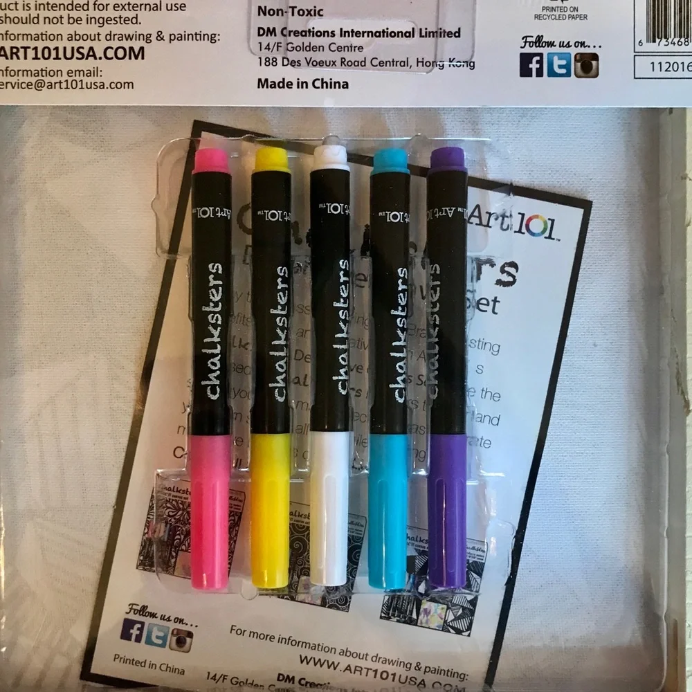 NEW Chalksters Art 101 Doodle Bliss canvas chalk marker abstract art set sealed
